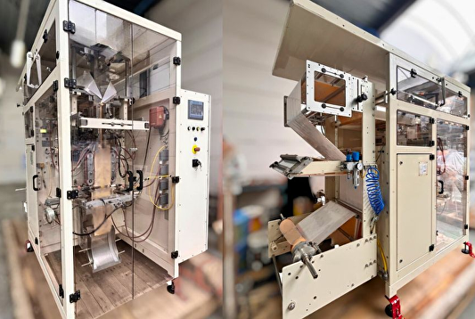 Rovema VPI 260 verpackt Kakaopulver in 2-kg-StabiloSeal (QuatroSeal) Beuteln für einen spanischen Kunden