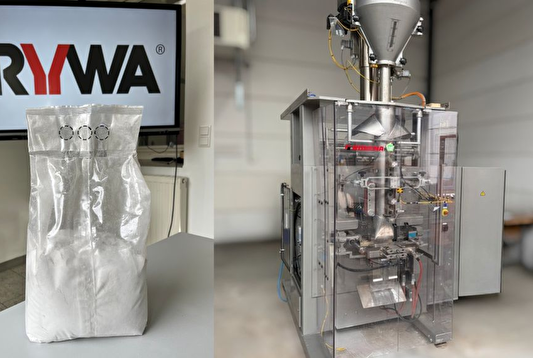 Rovema VPX 320 mit SDX verpackt Zementpulver in 2–5-kg-Beuteln für einen deutschen Kunden