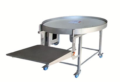 Drehtisch NEUE, Konstruktion aus Edelstahl, 1500 mm, regelbare Geschwindigkeit